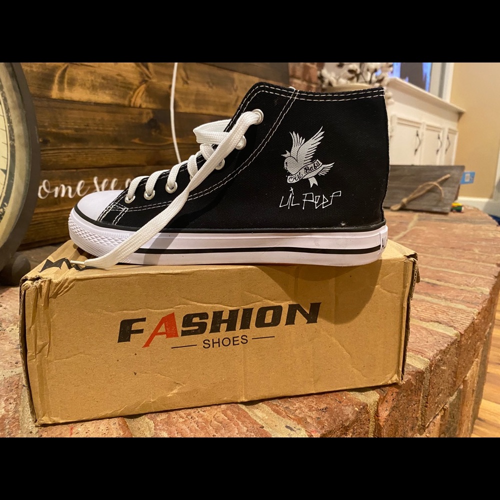 Lil Peep Hi Tops!  NEW SZ 10 women, 7 men